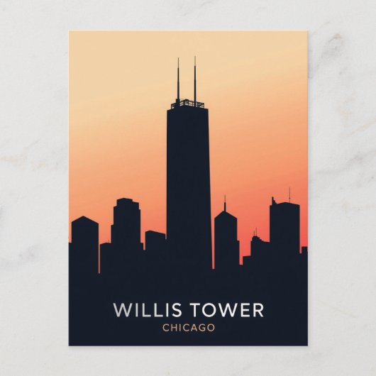 Chicago-Wolkenkratzer Postkarte (Vorderseite)