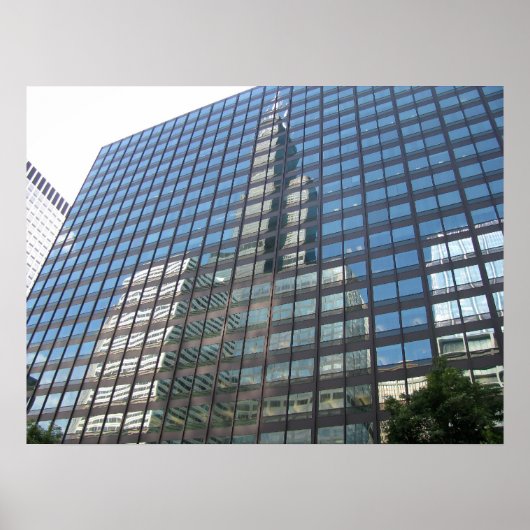 Chicago Wolkenkratzer Vom Fluss aus gesehen Poster (Vorne)