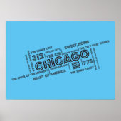 Chicago Word Cloud Poster (Vorne)