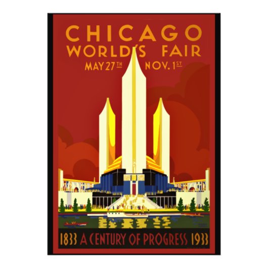 Chicago World's Fair, 1933, Fotodruck (Vorne)