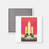 Chicago World's Fair, 1933 Magnet (Vorderseite/Rückseite)