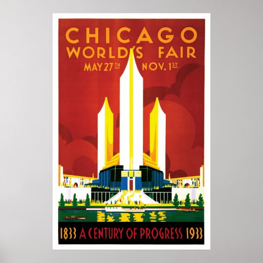 Chicago World's Fair 1933 Poster (Vorne)