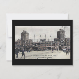 Chicago World's Fair 1933 Vintag Inspiriert Postkarte