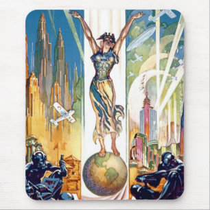 Chicago World's Fair 1933 - Vintag Retro Art Deco Mousepad
