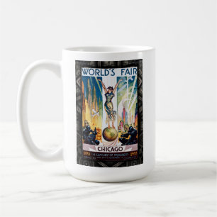 Chicago World's Fair 1933 Vintage Poster Kaffeetasse