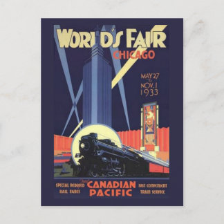 Chicago World's Fair 1933 Vintage Postkarte