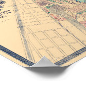 Chicago World's Fair - Columbian Exposition Map - Poster (Ecke)