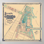 Chicago World's Fair - Columbian Exposition Map - Poster (Vorne)
