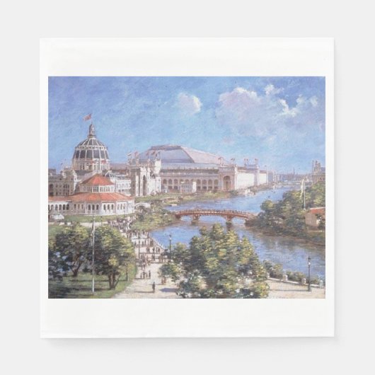 Chicago World's Fair (Columbian Exposition) Serviette (Vorderseite)