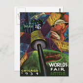 Chicago World's Fair US Vintage Travel Postkarte (Vorne/Hinten)