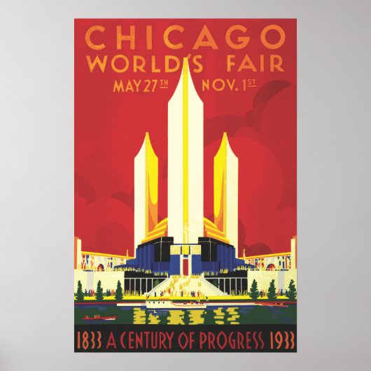 Chicago Worlds Fair Vintage Poster (Vorne)