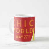 Chicago Worlds Fair Vintage Poster Kaffeetasse (Vorderseite Links)