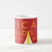 Chicago Worlds Fair Vintage Poster Kaffeetasse (Mittel)