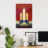Chicago World's Fair Vintage Travel Poster (Heimbüro)