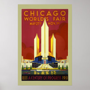 Chicago Worldsfair Klassiker 1933 im Vintage-Stil Poster