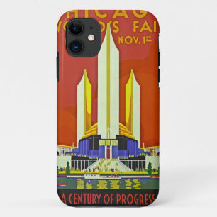 Chicago Worldsmesse 1933 Vintage Reiseposter Kunst iPhone 11 Hülle