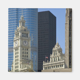 Chicago, Wrigley Gebäude mit Trump Hotel & Magnet
