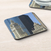 Chicago, Wrigley Gebäude mit Trump Hotel & Untersetzer (Linke Seite)