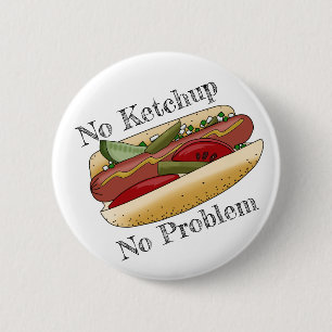 Chicago-Würstchen-Knopf Button