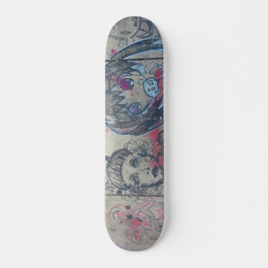 Chicago Zeichnend Graffiti Skateboard (Vorne)
