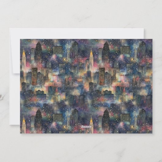 Chicago zu Weihnachten und Neujahr: Wasserfarben (Rückseite)