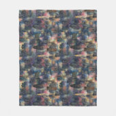 Chicago zu Weihnachten und Neujahr: Wasserfarben Fleecedecke (Vorderseite)