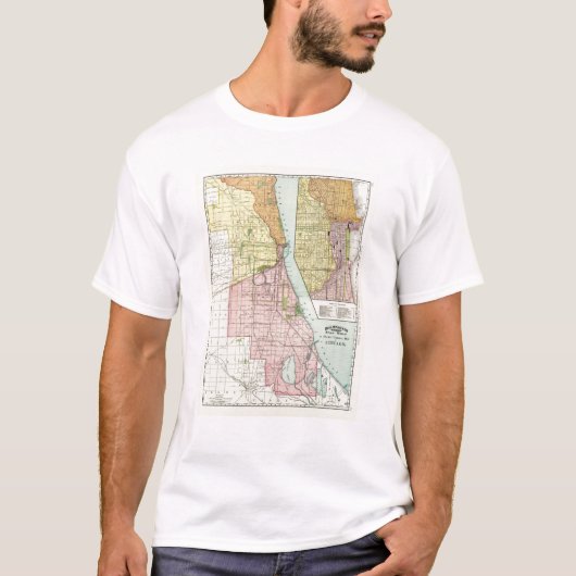 Chicagobahnterminalkarte T-Shirt (Vorderseite)