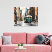 Chicagoer Aquarellkunst Leinwanddruck (Insitu (Wohnzimmer))