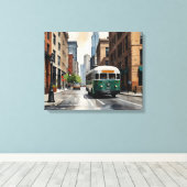 Chicagoer Aquarellkunst Leinwanddruck (Insitu (Holzboden))