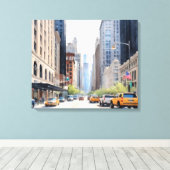 Chicagoer Aquarellkunst Leinwanddruck (Insitu (Holzboden))