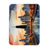 Chicagoer Aquarellkunst Magnet (Vertikal)