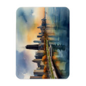Chicagoer Aquarellkunst Magnet (Vertikal)