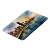 Chicagoer Aquarellkunst Magnet (Linke Seite)
