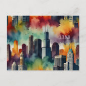 Chicagoer Aquarellkunst Postkarte (Vorderseite)