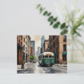 Chicagoer Aquarellkunst Postkarte (Stehend Vorderseite)