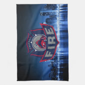 Chicagoer Feuer mit Skyline Handtuch (Vertikal)