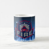 Chicagoer Feuer mit Skyline Kaffeetasse (Mittel)