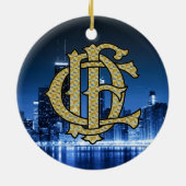 Chicagoer Feuer mit Skyline Keramikornament (Hinten)