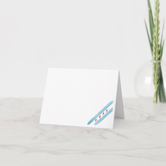 Chicagoer Flag-Karte Feiertagskarte (Vorderseite)