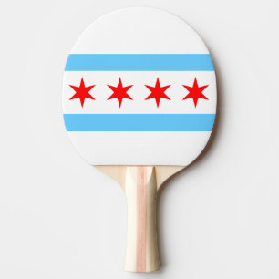 Chicagoer Flag Pong Paddle Tischtennis Schläger