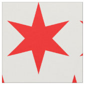 Chicagoer Flagge 6-Punkte-Star Stoff (Nahaufnahme)