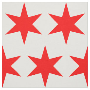 Chicagoer Flagge 6-Punkte-Star Stoff