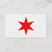Chicagoer Flagge 6-Punkte-Star Visitenkarte (Rückseite)