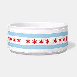 Chicagoer Flagge, Illinois Flag Pet Bowl Napf