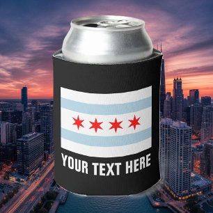 Chicagoer Flagge kann Kühler   Eigener Bierhalter Dosenkühler