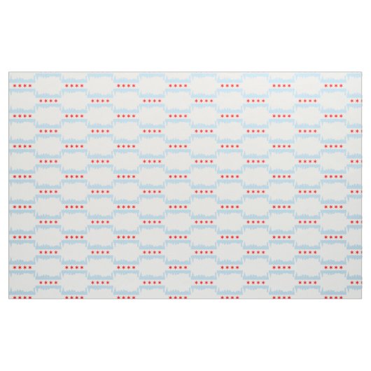 Chicagoer Flaggenmuster Stoff (Fat Quarter (45,7 x 55,9 cm))