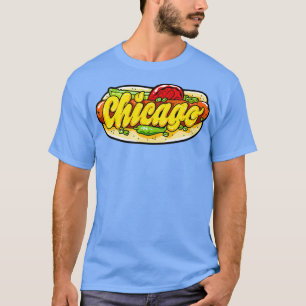 Chicagoer Meister polierter Hot Dog Stil T-Shirt