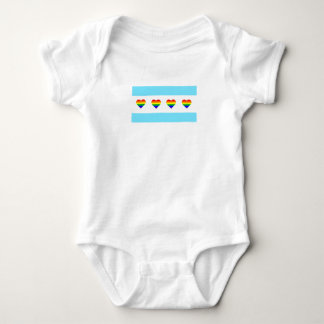 Chicagoer Regenbogenfahne Baby Strampler