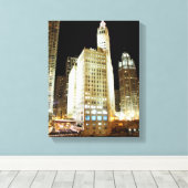 Chicagoer Sehenswürdigkeit Leinwanddruck (Insitu (Holzboden))