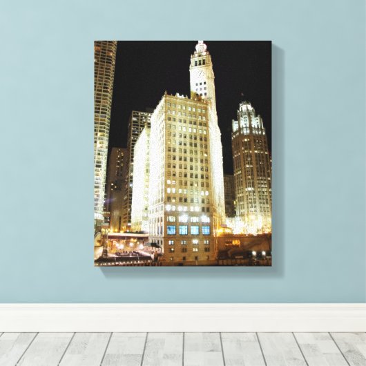Chicagoer Sehenswürdigkeit Leinwanddruck (Insitu (Holzboden))